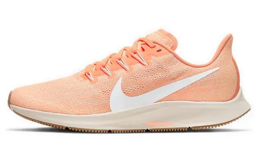 Nike Pegasus 36 comfortable, versatile, non-slip, lightweight, low top, air cushion, marathon running shoes, women's white orange