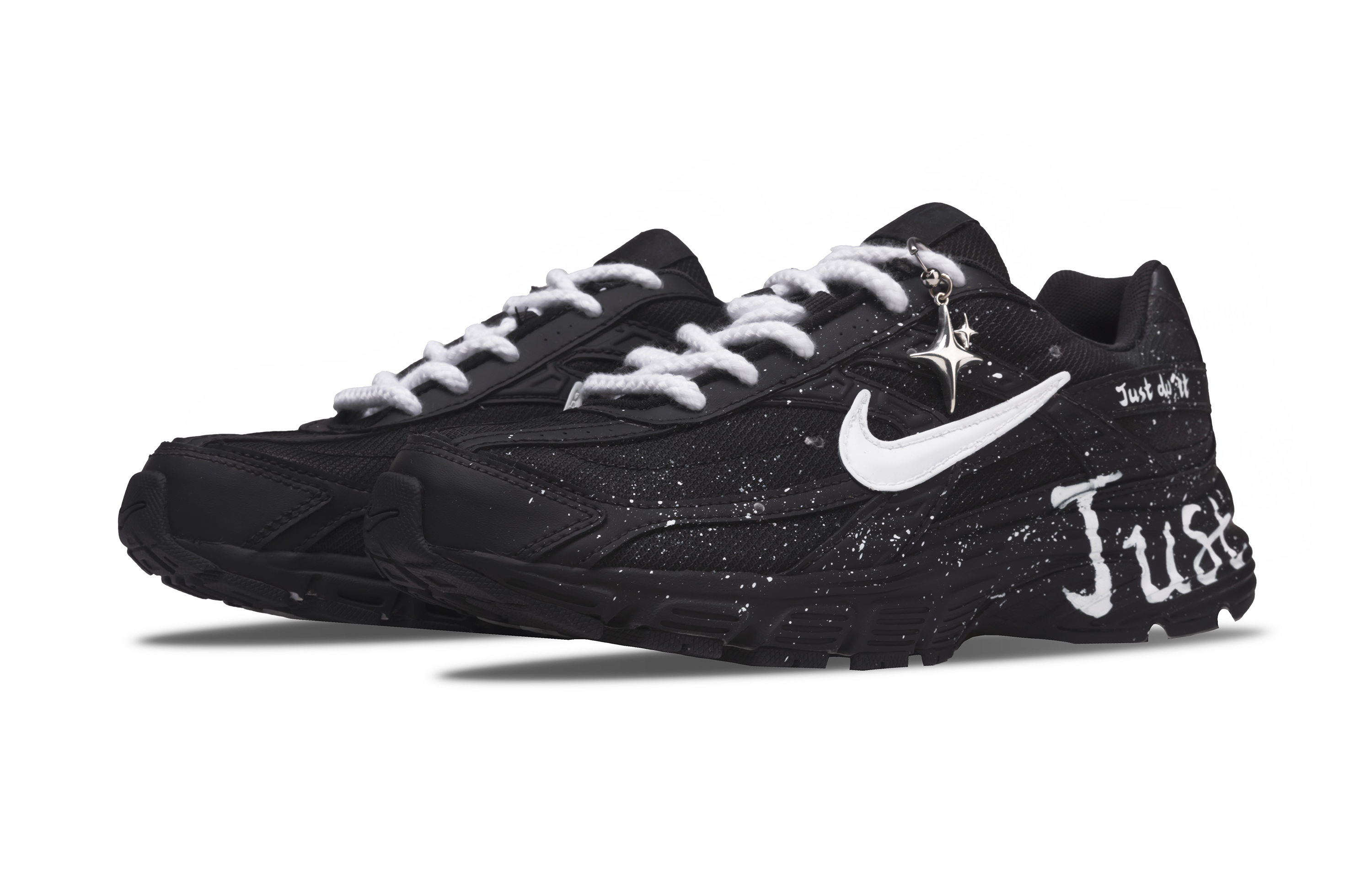 Nike Cushioning Breathable Coverage Casual City Commuting Running Shoes Unisex Black White