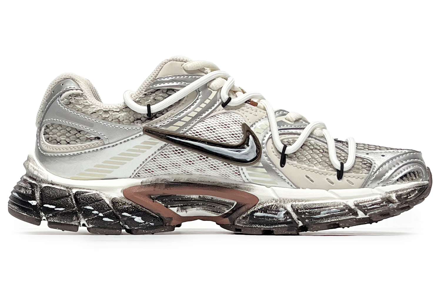 Nike V5 RNR Mesh, Leather Cushioning, Wear Resistant Low top Running Shoes Women’s Gray Black