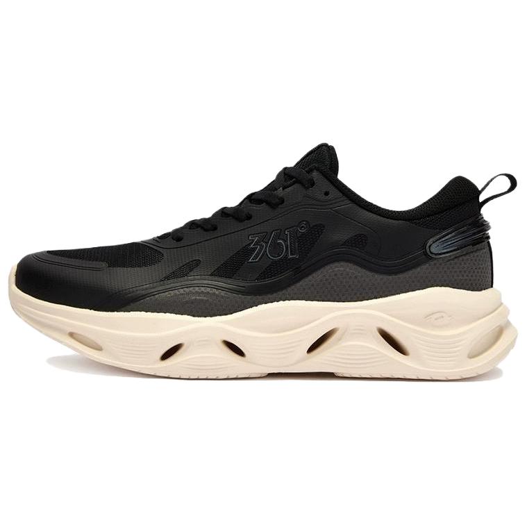 361° Cushioning Breathable Low top Casual Running Shoes Men’s Black Gray