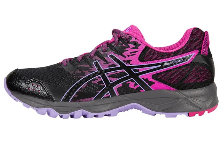 ASICS Gel Sonoma 3 Abrasion Resistant Breathable Low top Running Shoes Women's Black Pink