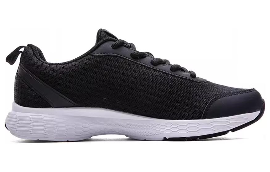 QIAODAN Comfortable Slip Resistant Abrasion Resistant Low top Running Shoes Women’s Black White