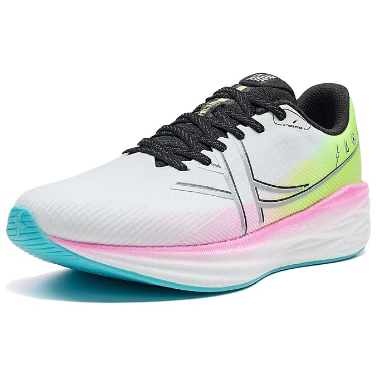 XTEP Xuan Speed 5.0 Fabric Cushioning Rebound Low top Casual Running Shoes Women’s White Pink Green