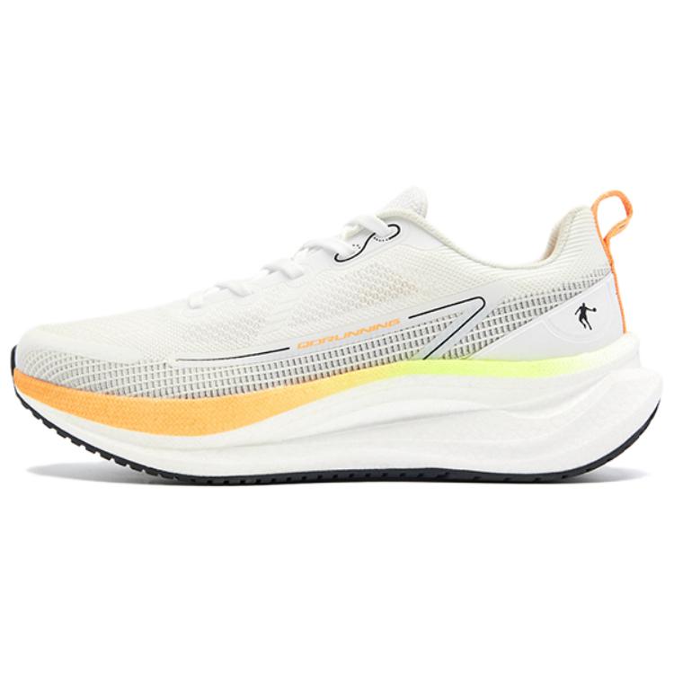 QIAODAN Cushioning Breathable Lightweight Low top Casual Running Shoes Men’s White Orange
