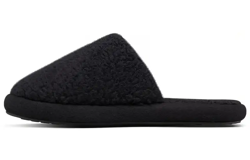 Allbirds Dweller Fluff Slide Slippers Women's Natural Black