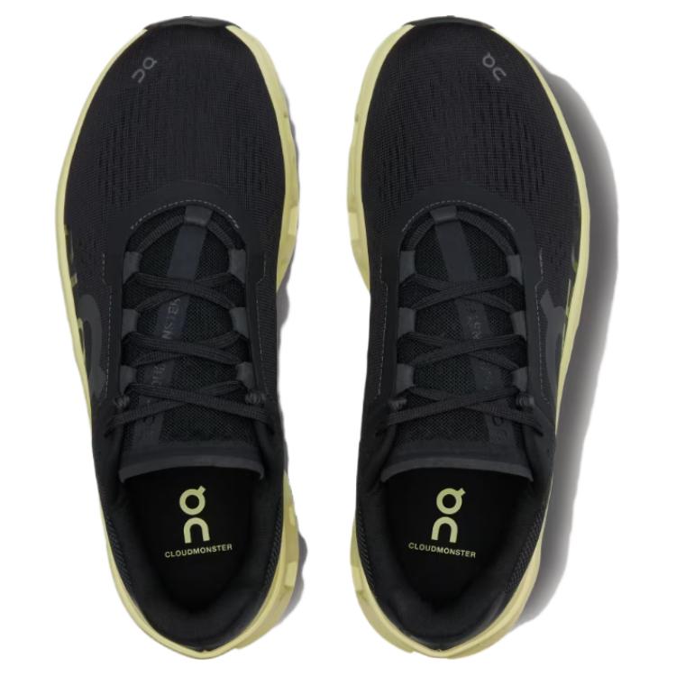 On CloudmOnster Running Shoes Men Low-top Black