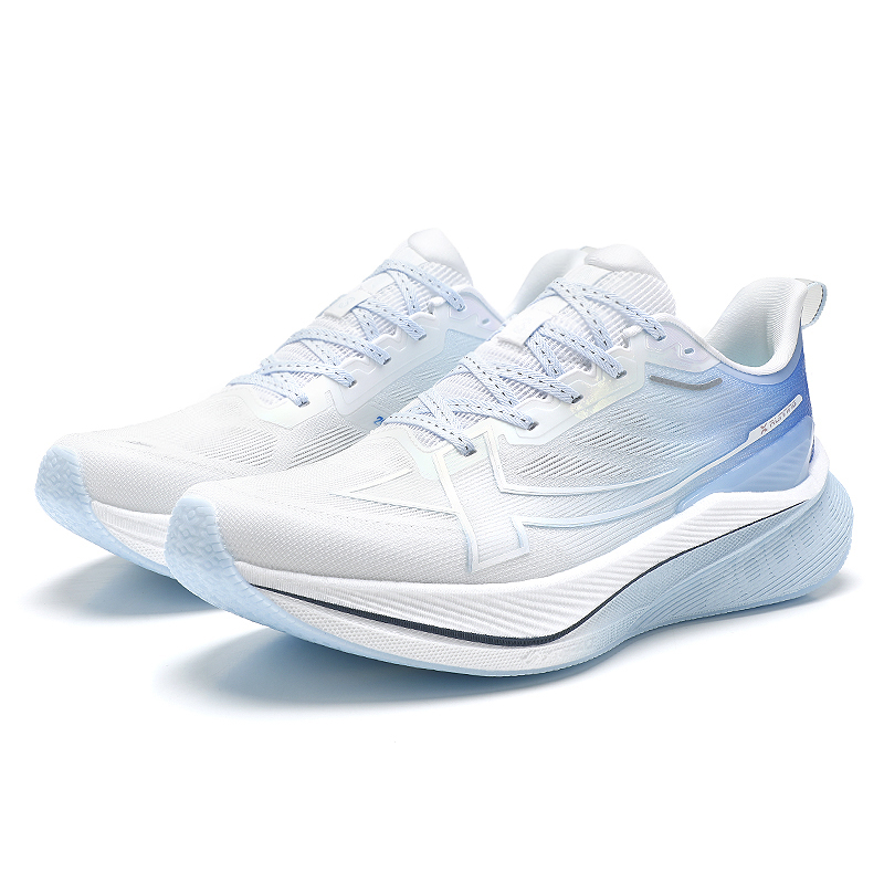 XTEP 2000km 3.0 Cushioning Breathable Low top Casual Running Shoes Men’s White Blue