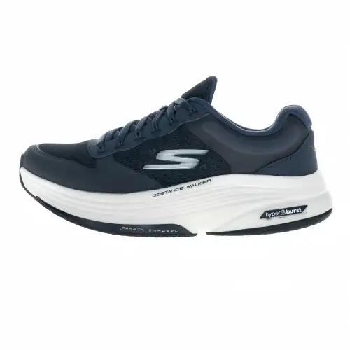 Skechers Mesh, Leather Lightweight Low top Running Shoes Men's Blue