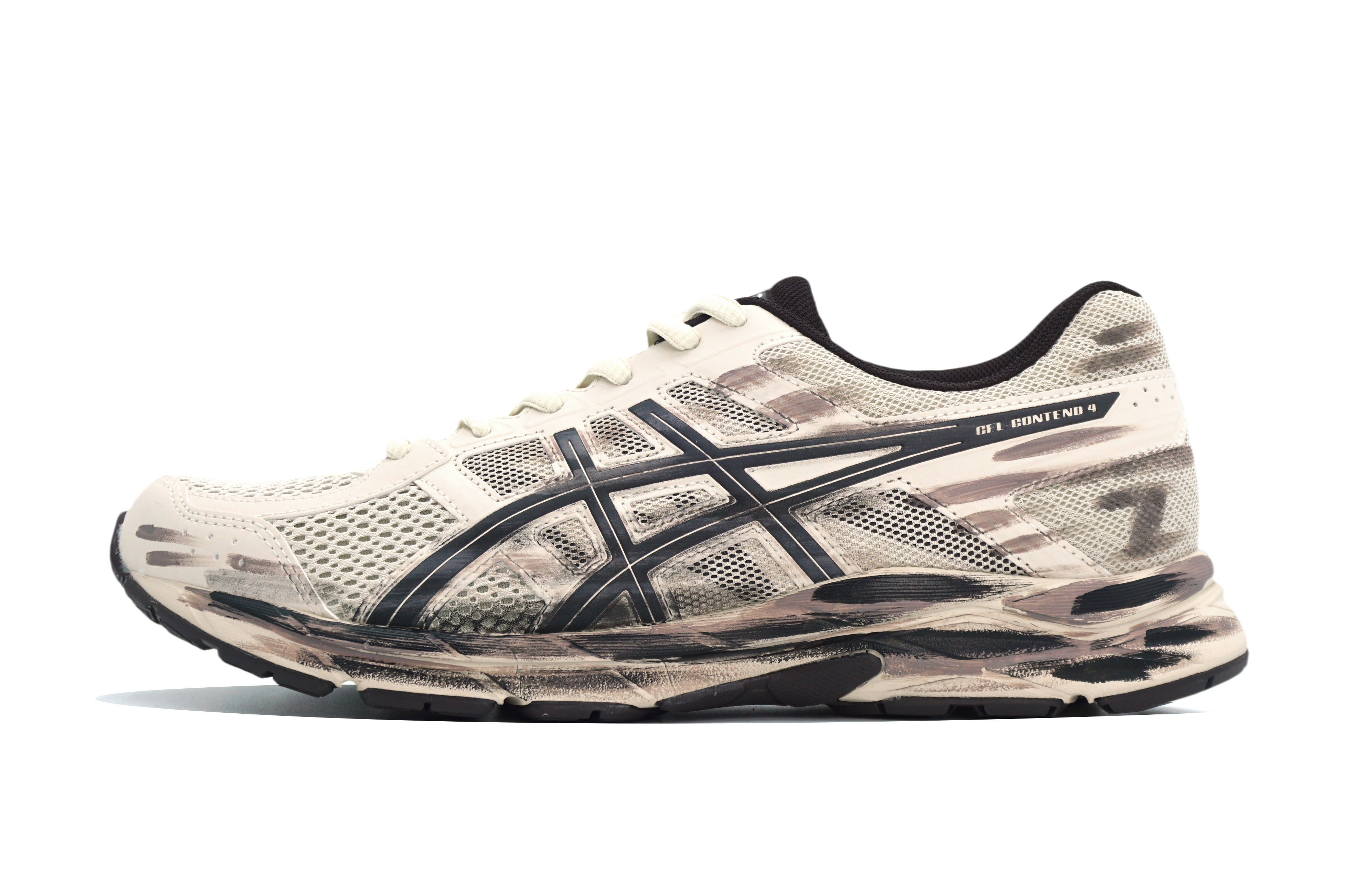Asics Gel Contend 4 Slip Resistant, Abrasion Resistant, Lightweight Low top Running Shoes Men's Beige Gray