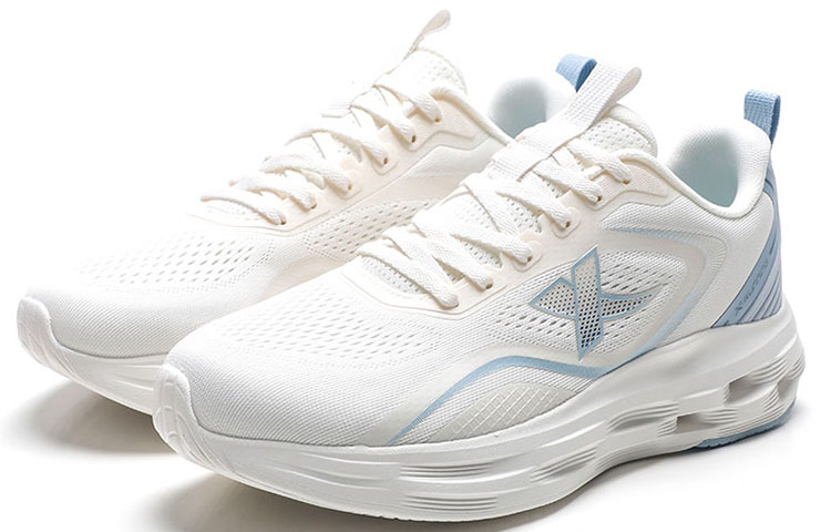 XTEP Cushioning Breathable Low top Running Shoes Men’s Sail White/Dusty Blue