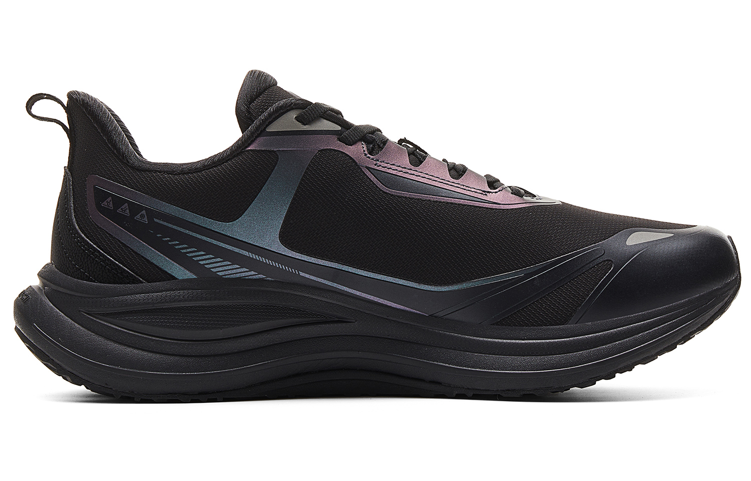 PEAK Cushioning Slip Resistant Abrasion Resistant Coverage Rebound Low top Running Shoes Men’s All Black