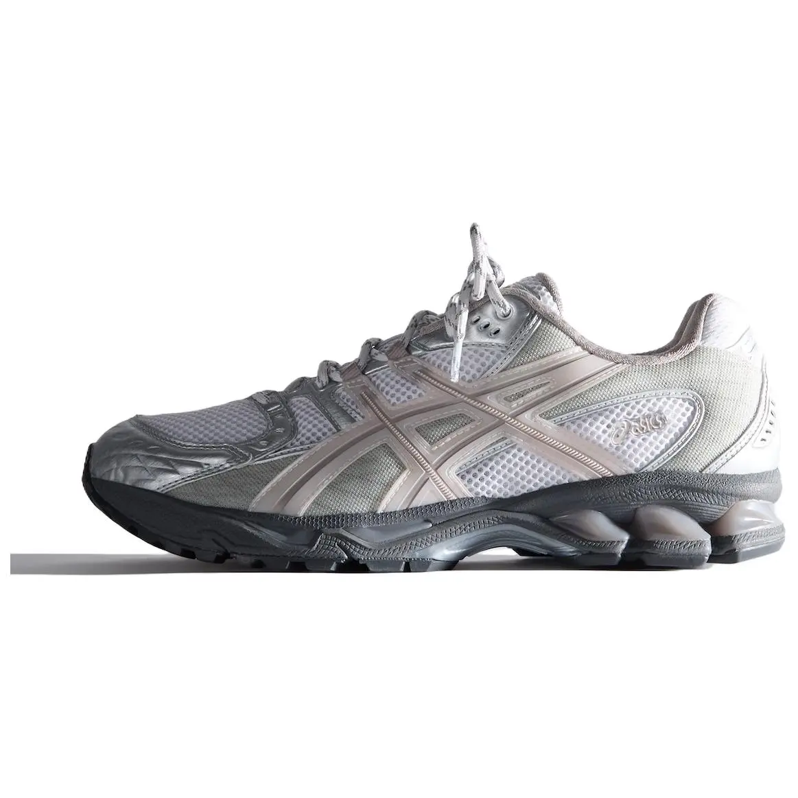 ASICS x KITH GEL Nimbus 10.1 Comfortable Low top Running Shoes Unisex White Beige Silver