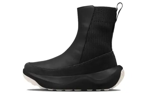 THE NORTH FACE Halseigh Knit Waterproof And Wear resistant Comfortable Knee High Outdoor Boots Flat Women's Black