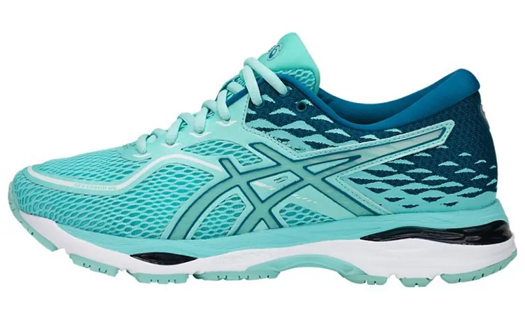 ASICS Comfortable Abrasion Resistant Breathable Low top Long Distance Running Shoes Women's Mint Blue