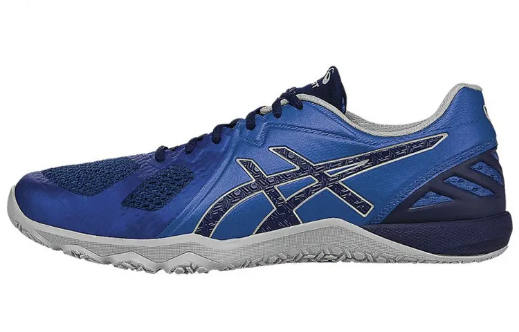 Asics Conviction X 1 Comfortable Textile, Synthetic Leather Low top Running Shoes Men's Blue