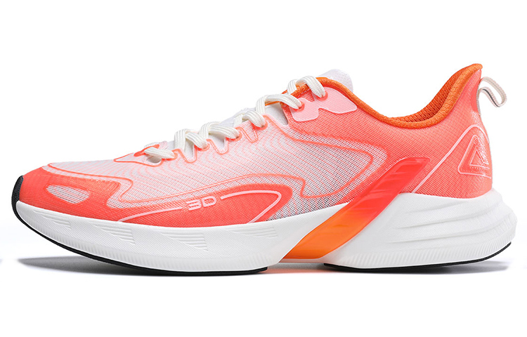 PEAK Breathable Lightweight Breathable And Lightweight Low top Running Shoes Men’s Fluorescent Bright Red
