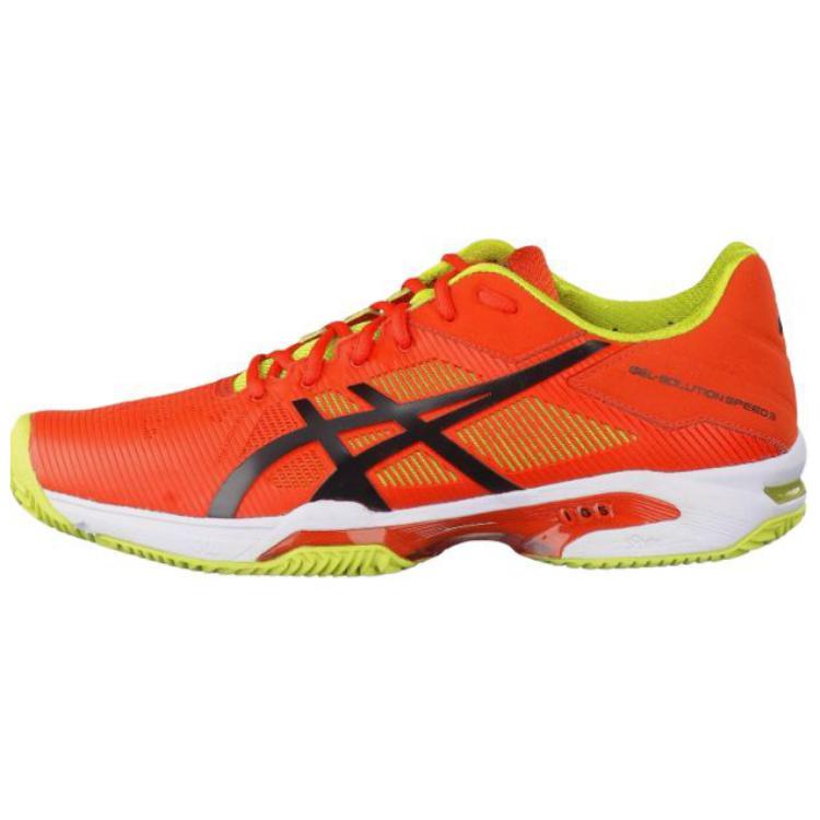 Asics Gel Solution Speed 3 Comfortable Abrasion Resistant Low top Running Shoes Men's Red Green