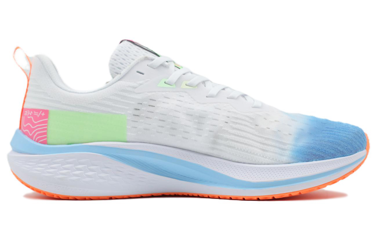Li Ning Cushioning Slip Resistant Abrasion Resistant Low top Running Shoes Men’s Blue Pink