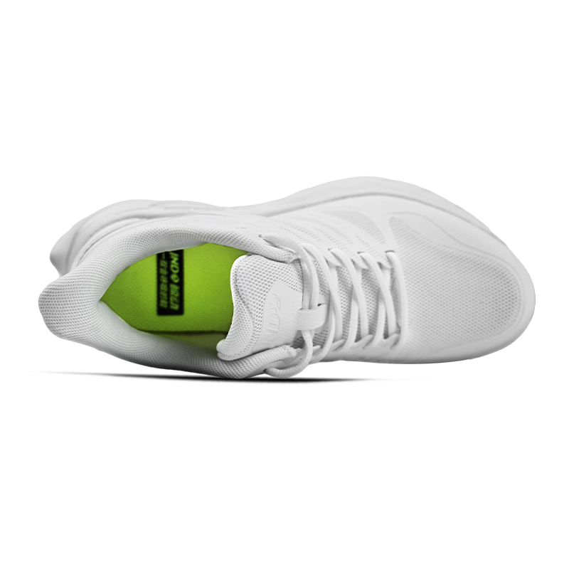 JNDO Couple Cushioning Breathable Cushioning Breathable Low top Running Shoes Unisex White
