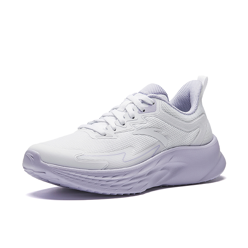 Anta Slip Resistant Breathable Abrasion Resistant Low top Casual Running Shoes Women’s White Purple