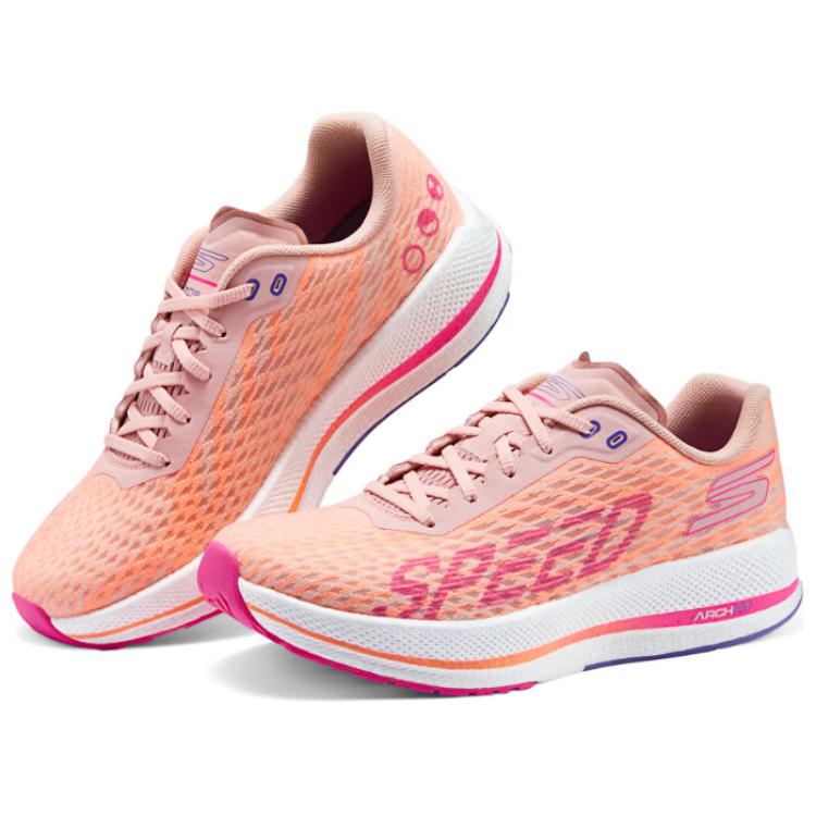 Skechers Go Run Razor 4 Cushioning Support Low top Casual Running Shoes Women’s Pink White