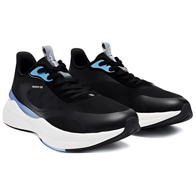 QIAODAN Infinity 5.0 Comfortable Cushioning Slip Resistant Abrasion Resistant Low top Running Shoes Men’s Black Blue