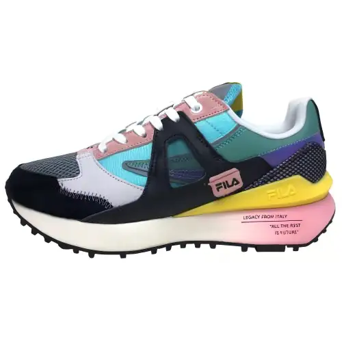 FILA Comfortable Cushioning Low top Running Shoes Women's Black Pink
