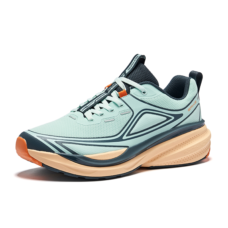Erke Slip Resistant And Breathable Support Low top Running Shoes Men’s Bubble Green Copper Cyan