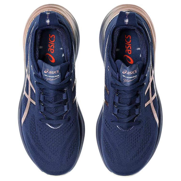 ASICS Gel Nimbus 26 Platinum Blue Expanse Rose Gold Women’s