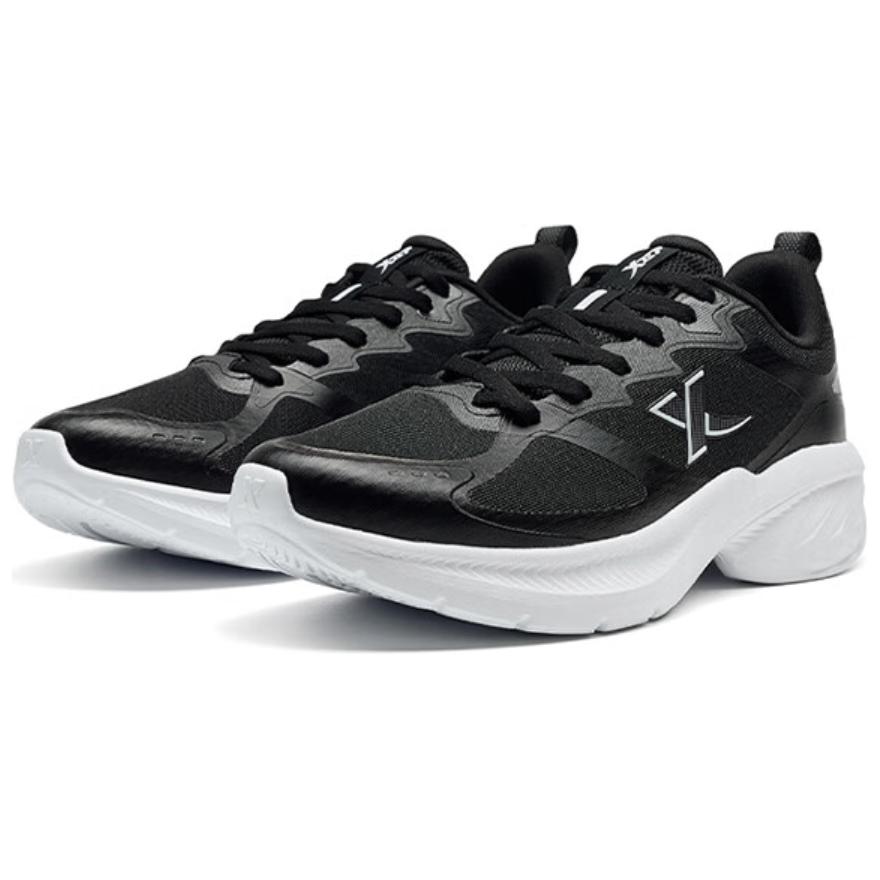XTEP Comfortable And Trendy Slip Resistant Abrasion Resistant Low top Running Shoes Men’s Black White