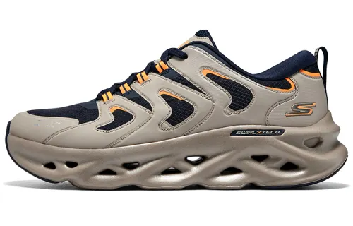 Skechers Comfortable Low top Running Shoes Men's Taupe Marine Blue