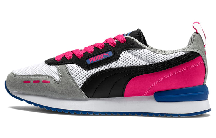 PUMA R78 Cushioning Slip Resistant Lightweight Low top Running Shoes Women's White Black Pink