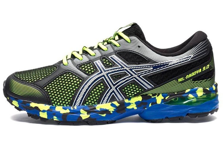 ASICS Gel Nagoya 3 Running Shoes Men's Low Top Black/Green