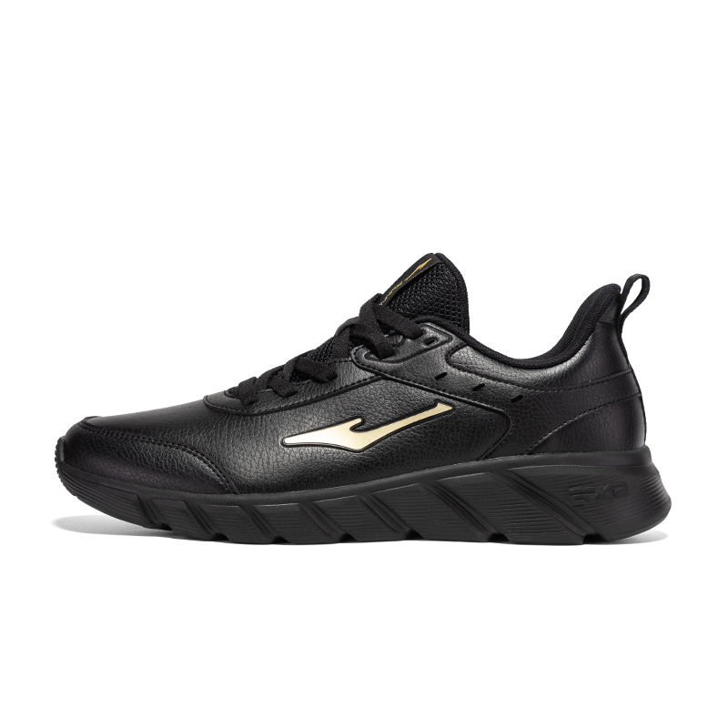 Erke Slip Resistant Abrasion Resistant Low top Running Shoes Men’s Black Gold