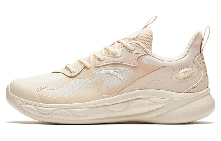 Anta Mianbomb 2 Cushioning Slip Resistant Abrasion Resistant Low top Sprint Running Shoes Women's Beige Yellow