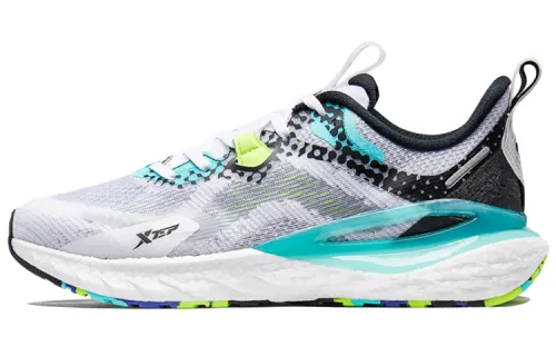 Xtep Power Nest 1.0 casual shock-absorbing anti-slip breathable low-top sprint running shoes men's white and black