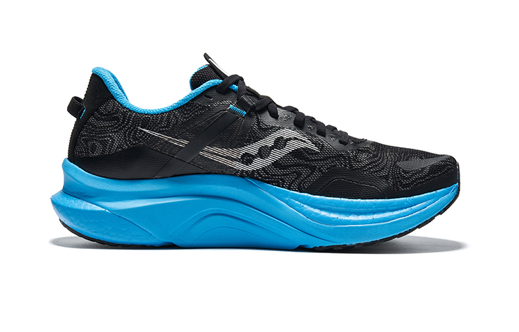 Saucony Tempus TanTu 1 Cushioning Low top Running Shoes Men’s Black Blue
