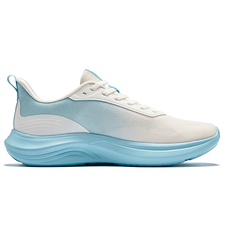 Erke Yun Yi Cushioning Breathable Rebound Low top Casual Running Shoes Men’s White Lake Blue