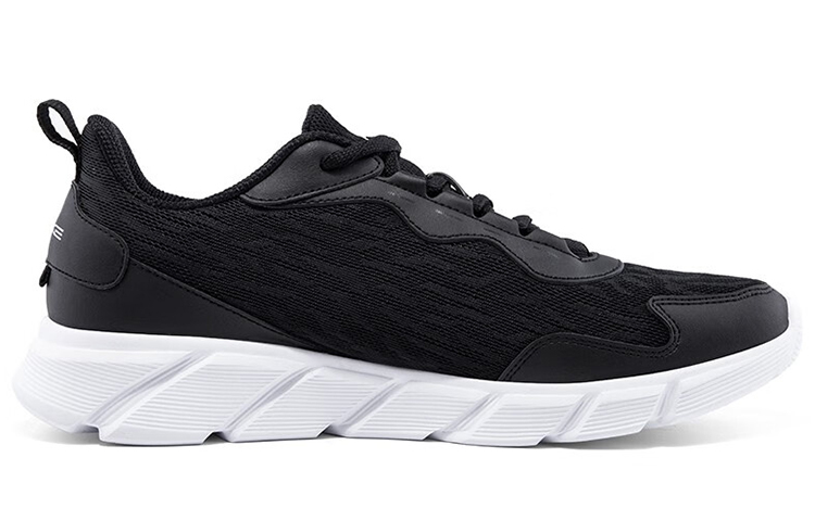 Erke Cushioning Slip Resistant Breathable Low top Casual Running Shoes Men’s Black White