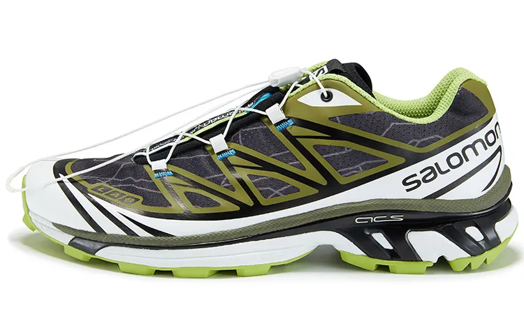 SALOMON x KOLON SPORT Cushioning Slip Resistant Abrasion Resistant Low top Outdoor Shoes Unisex Green White Black