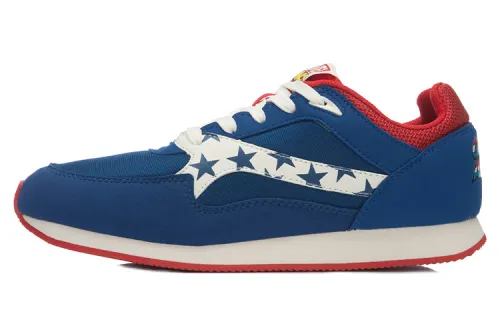 Li Ning Synthetic Leather, Textile Cushioning Slip Resistant Abrasion Resistant Low top Running Shoes Men's