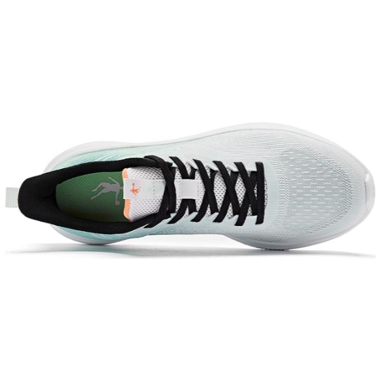 QIAODAN Cushioning Abrasion Resistant Moisture Wicking Low top Running Shoes Men’s White Green