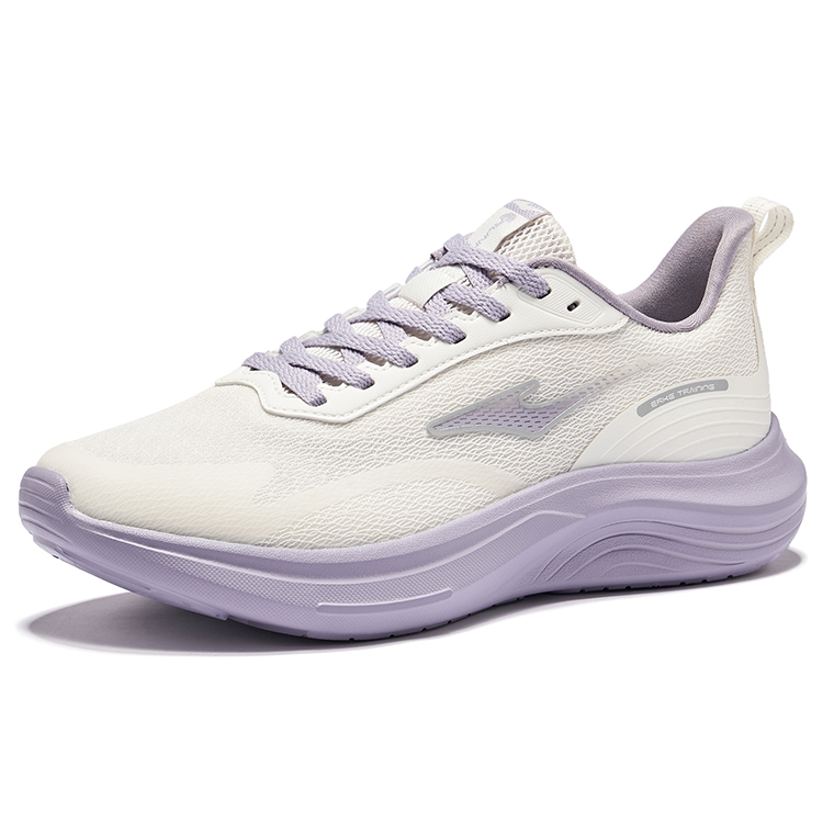 Erke Yun Yi Cushioning Breathable Rebound Low top Casual Running Shoes Women’s White Purple
