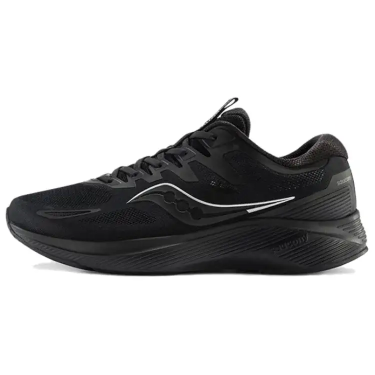 Saucony Lancer Rider 2 Cushioning Abrasion Resistant Breathable Low top Running Shoes Unisex Black