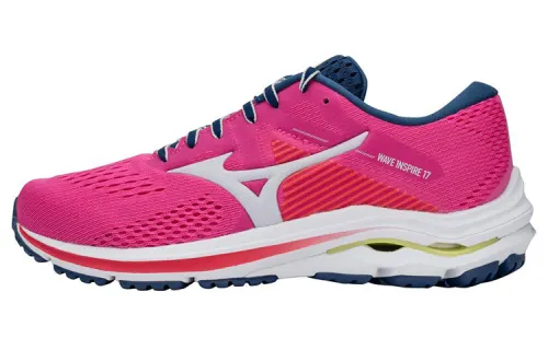 Mizuno Wave Inspire 17 Running Shoes Women's Low Top Pink/Red