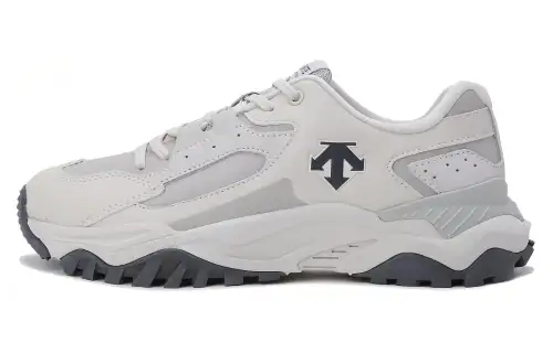 DESCENTE Plozen comfortable and versatile low-top casual training urban commuting running shoes for men and women, white and blue