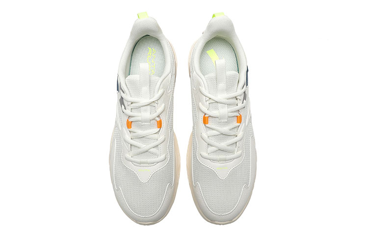 Anta Cushioning Slip Resistant Abrasion Resistant Breathable Lightweight Low top Running Shoes Men’s White Gray Blue