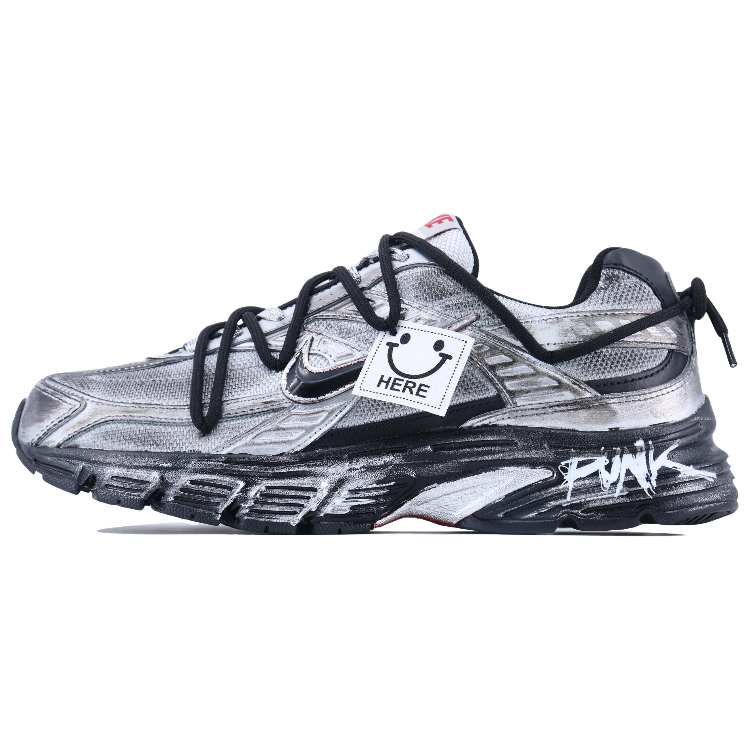 Nike Initiator Low top Casual City Commuting Running Shoes Men’s Black Silver