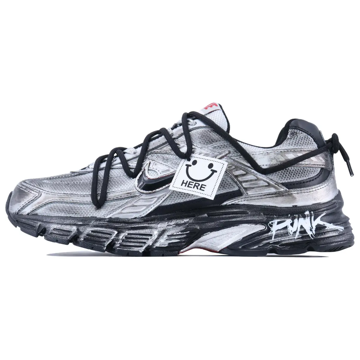 Nike Initiator Low top Casual City Commuting Running Shoes Men's Black Silver