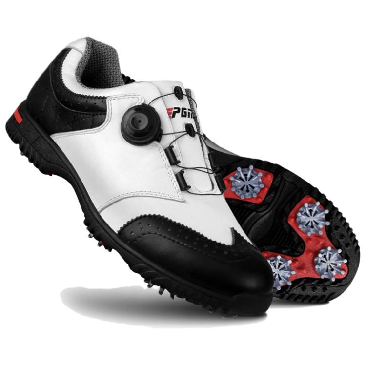 PGM Leather Slip Resistant Abrasion Resistant Low top Golf Shoes Men’s White Black